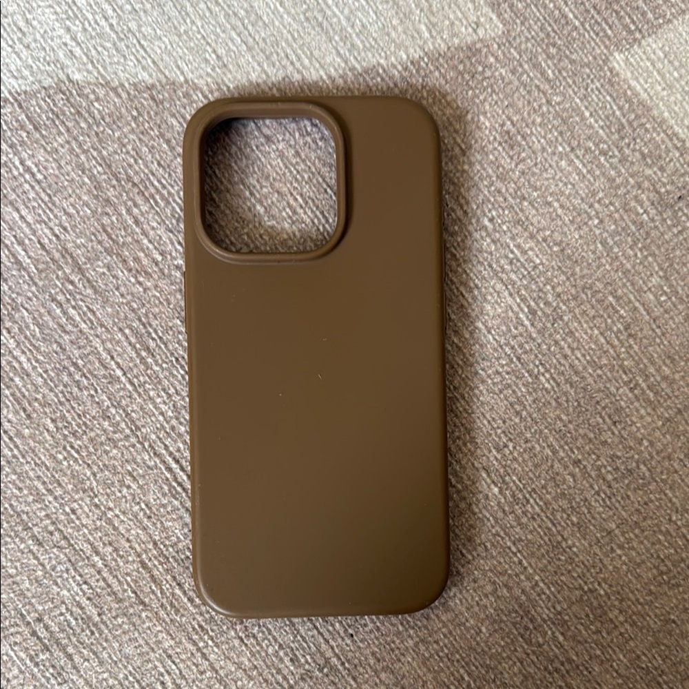 iPhone 14 Brown Silicone MagSafe Compatible Phone Case